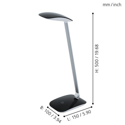 Eglo - Lampe de bureau LED dimmable LED/4,5W/USB