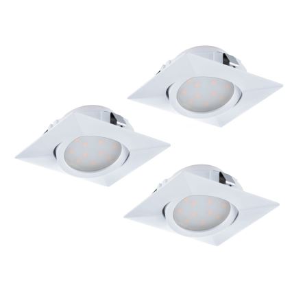Eglo - SET 3x LED Inbouwlamp PINEDA 1xLED/4,9W/230V