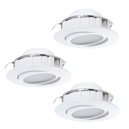 Eglo 95851 - LOT 3x Luminaire encastrable PINEDA 1xLED/4,9W/230V