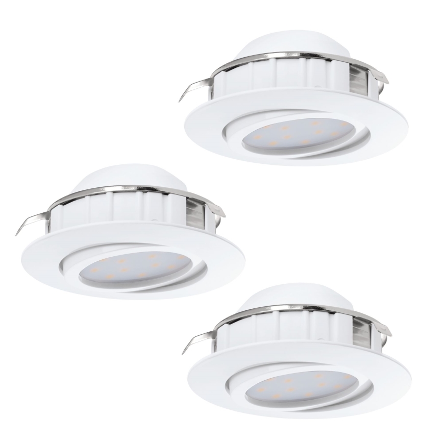 Eglo 95851 - LOT 3x Luminaire encastrable PINEDA 1xLED/4,9W/230V