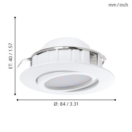 Eglo - SET 3x LED Hang plafondverlichting PINEDA 1xLED/4,9W/230V