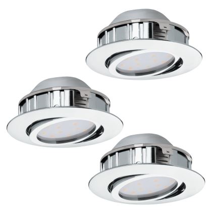 Eglo - SET 3x LED Inbouwlamp PINEDA 1xLED/4,9W/230V