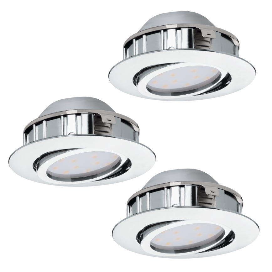 Eglo - SET 3x LED Inbouwlamp PINEDA 1xLED/4,9W/230V