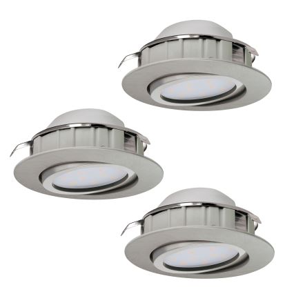 Eglo - SET 3x LED Inbouwlamp PINEDA 1xLED/4,9W/230V