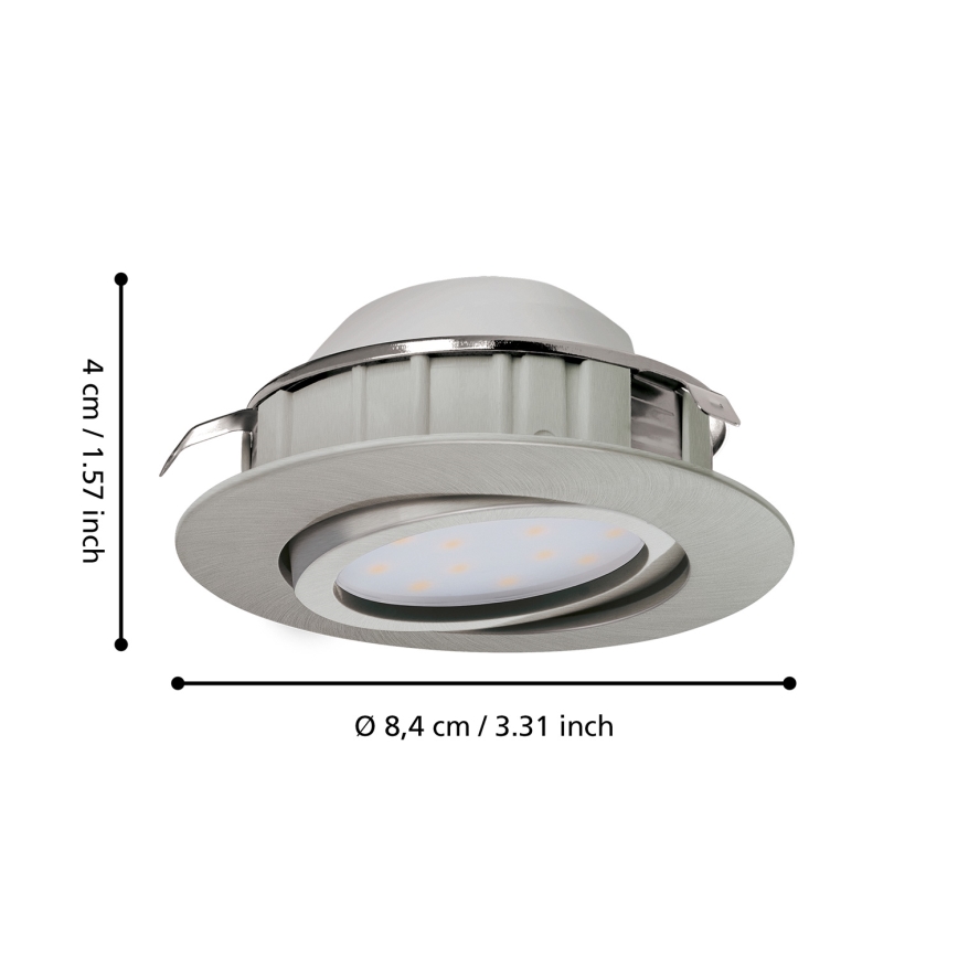 Eglo - SET 3x LED Inbouwlamp PINEDA 1xLED/4,9W/230V