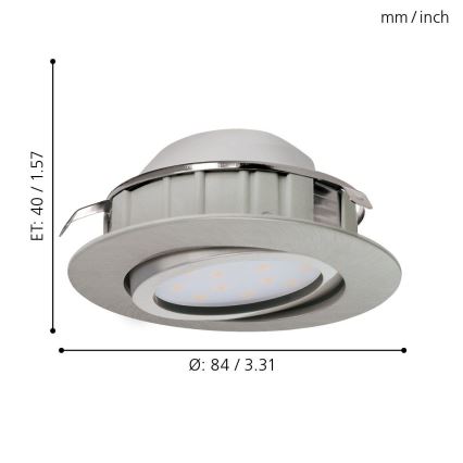 Eglo - LED Inbouwlamp 1xLED/6W/230V