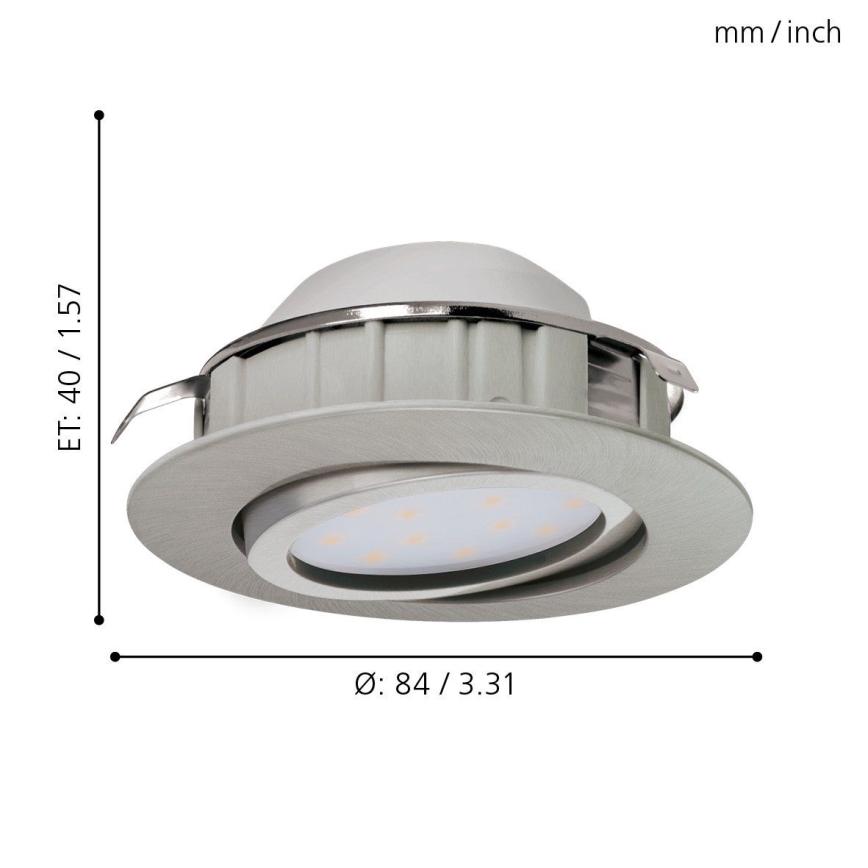 Eglo - Set van 3 LED-inbouwspots PINEDA LED/6W/230V