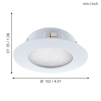 Eglo - LED Inbouwlamp 1xLED/11W/230V