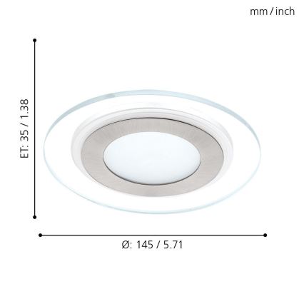 Eglo - Luminaire LED encastrable LED/11W/230V