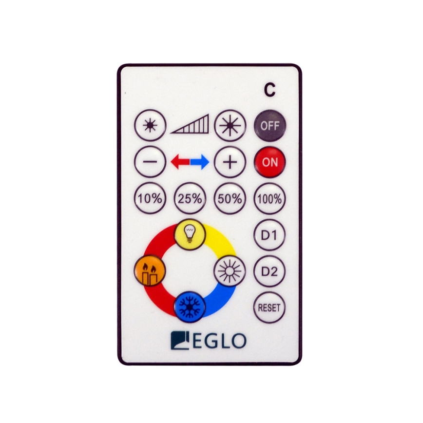 Eglo - LED dimbare plafondlamp LED/20W/230V + afstandsbediening