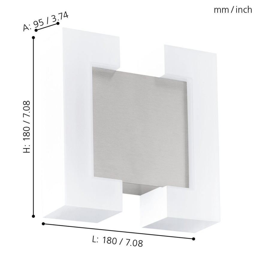 Eglo - Applique murale LED extérieure 2xLED/4,8W IP44