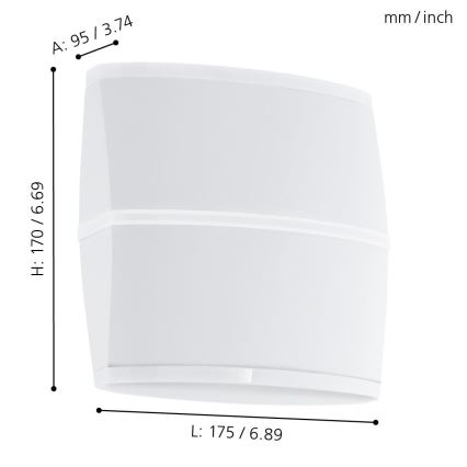 Eglo - Applique murale LED extérieure 2xLED/6W IP44