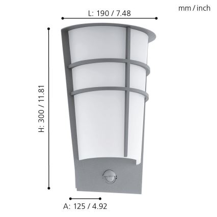 Eglo - Applique murale LED extérieure avec détecteur 2xLED/2,5W