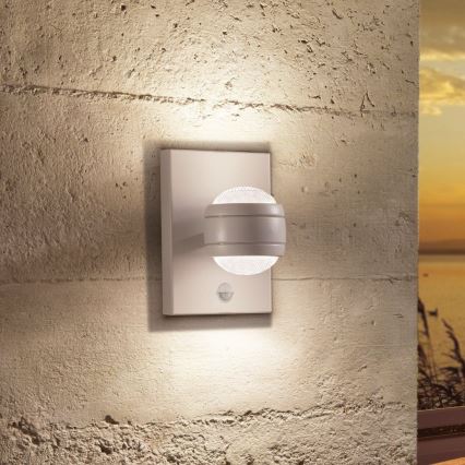 Eglo - Applique murale LED extérieure avec capteur 2xLED/3,7W IP44