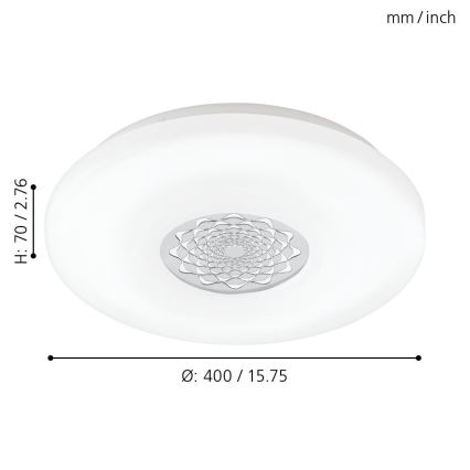 Eglo - plafonnier LED/24W/230V