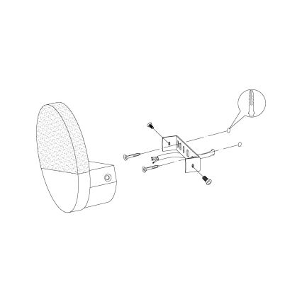 Eglo - LED Wandlamp 1xLED/4,5W/230V