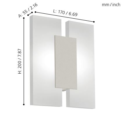 Eglo - LED Wandlamp 2xLED/4,5W/230V