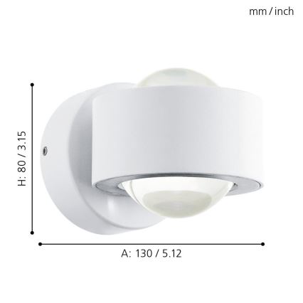 Eglo - Applique murale 2xLED/2,5W/230V