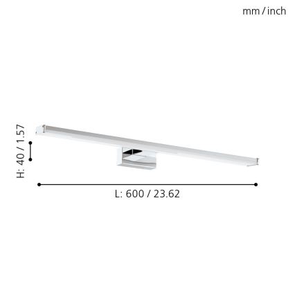 Eglo - LED Badkamerlamp LED/11W/230V 4000K 60 cm IP44