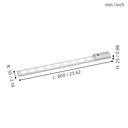 Eglo - LED Werkbladverlichting met sensor LED/8,1W/230V