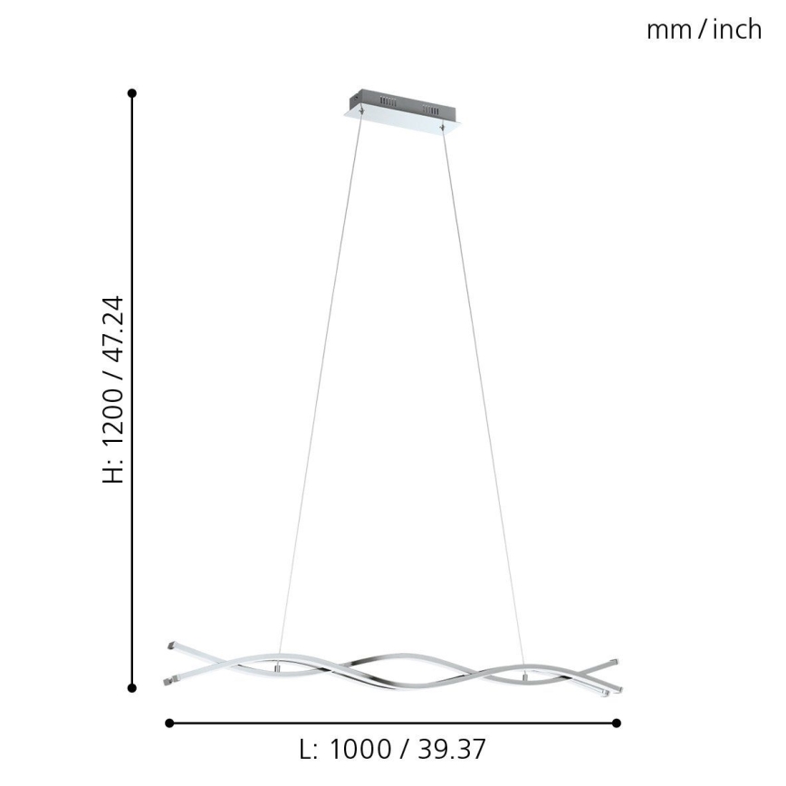 Eglo - LED Hanglamp 3xLED/13W/230V