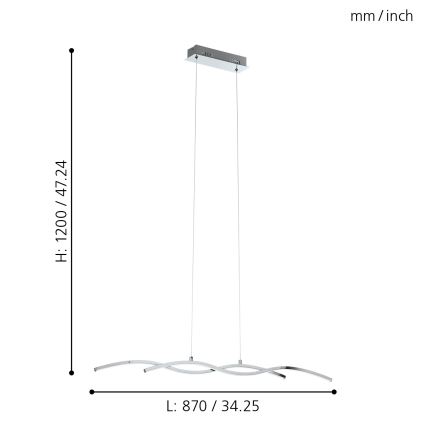 Eglo - LED Hanglamp 2xLED/9W/230V