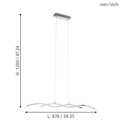 Eglo - Lustre 2xLED/9W/230V
