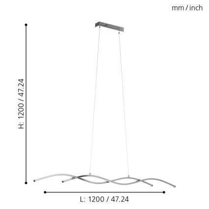 Eglo - LED Hanglamp 2xLED/14W/230V