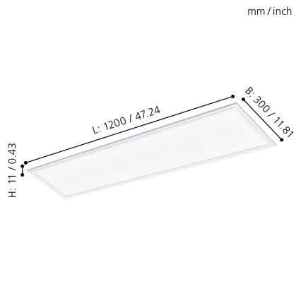 Eglo - LED Plafondpaneel LED/40W/230V