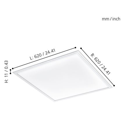 Eglo - Panneau LED plafond LED/40W/230V