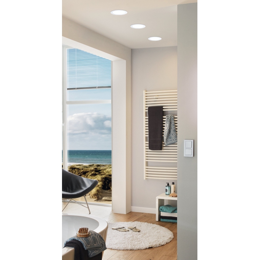 Eglo 96165 - LED-inbouwspot FUEVA 1 LED/10,9W/230V IP44 Ø 17 cm