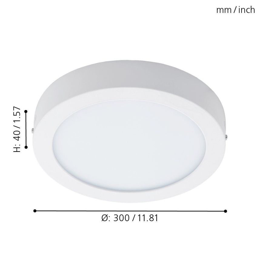 Eglo 96168 - Plafonnier LED pour salle de bains FUEVA 1 LED/22W/230V IP44 Ø 30 cm