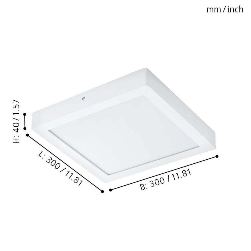 Eglo 96169 - Plafonnier LED pour salle de bains FUEVA 1 LED/22W/230V IP44 30x30 cm