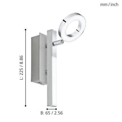 Eglo - Spot 1xLED/3,2W + 1xLED/2,2/230V