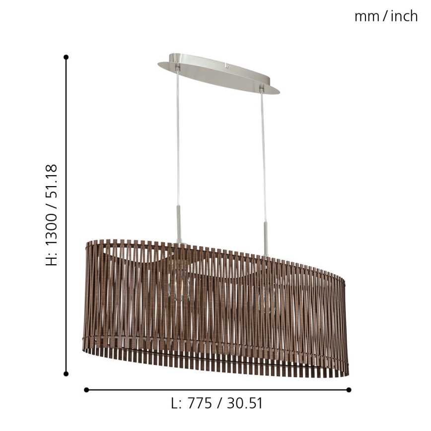 Eglo - Hanglamp 2xE27/60W/230V