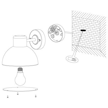 Eglo - Applique murale extérieure 1xE27/60W IP44