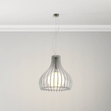 Eglo 96211 - Hanglamp aan kabel TINDORI 1xE27/60W/230V Ø 50 cm wit