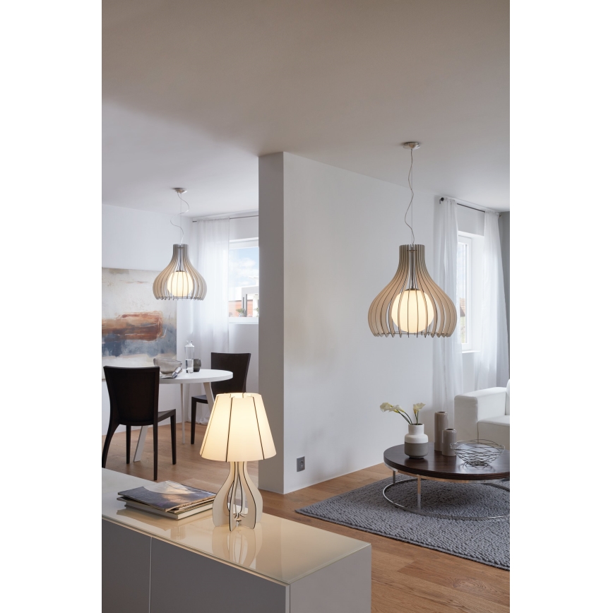 Eglo 96211 - Hanglamp aan kabel TINDORI 1xE27/60W/230V Ø 50 cm wit