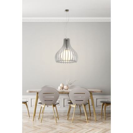 Eglo 96211 - Hanglamp aan kabel TINDORI 1xE27/60W/230V Ø 50 cm wit