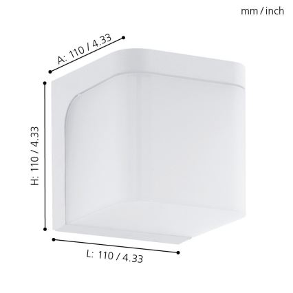 Eglo - Applique murale extérieure LED/4,9W/230V IP44