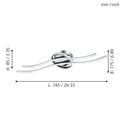 Eglo - LED Plafondverlichting LED/6W+LED/7W