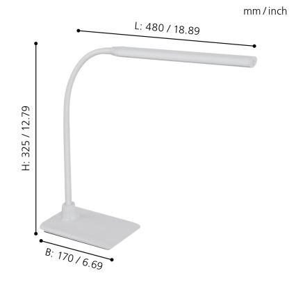 Eglo - LED Tafellamp dimbaar LED/3,5W/230V