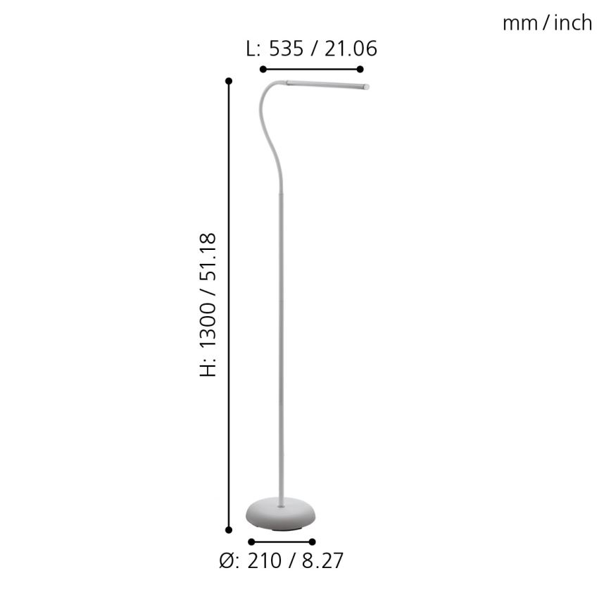 Eglo - LED à intensité variable tactile lampadaire LED/4,5W/230V