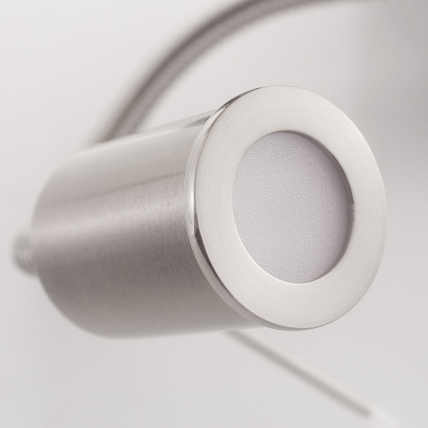 Eglo - LED Flexibel lamp 1xE27/40W+LED/3,8W taupe