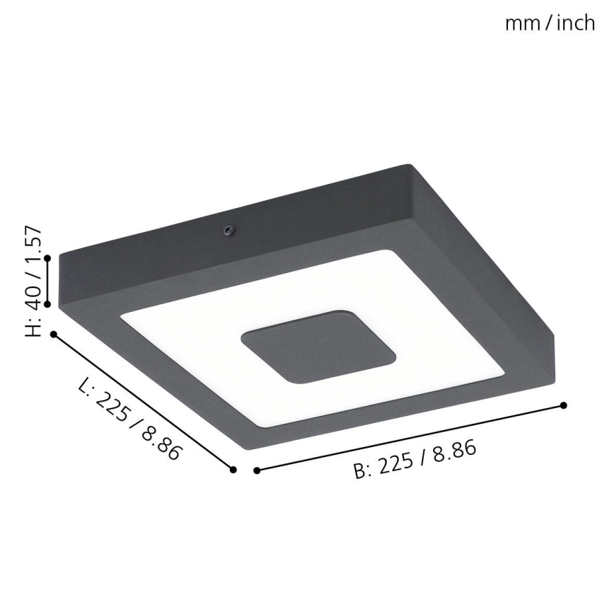 Eglo - LED venkovní Plafondverlichting LED/16,5W/230V IP44