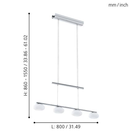 Eglo - Lustre LED avec fil 4xLED/4,5W/230V