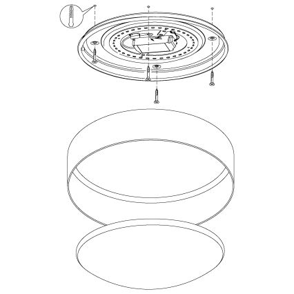 Eglo - Dimbare LED plafondlamp 1xLED/18W/230V