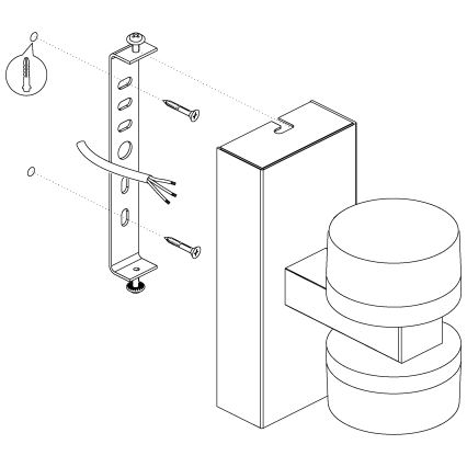 Eglo - LED Dimbaar Badkamer wandlamp 2xLED/7,2W/ IP44