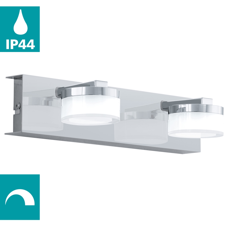 Eglo - LED Dimbaar Badkamer wandlamp 2xLED/7,2W/ IP44