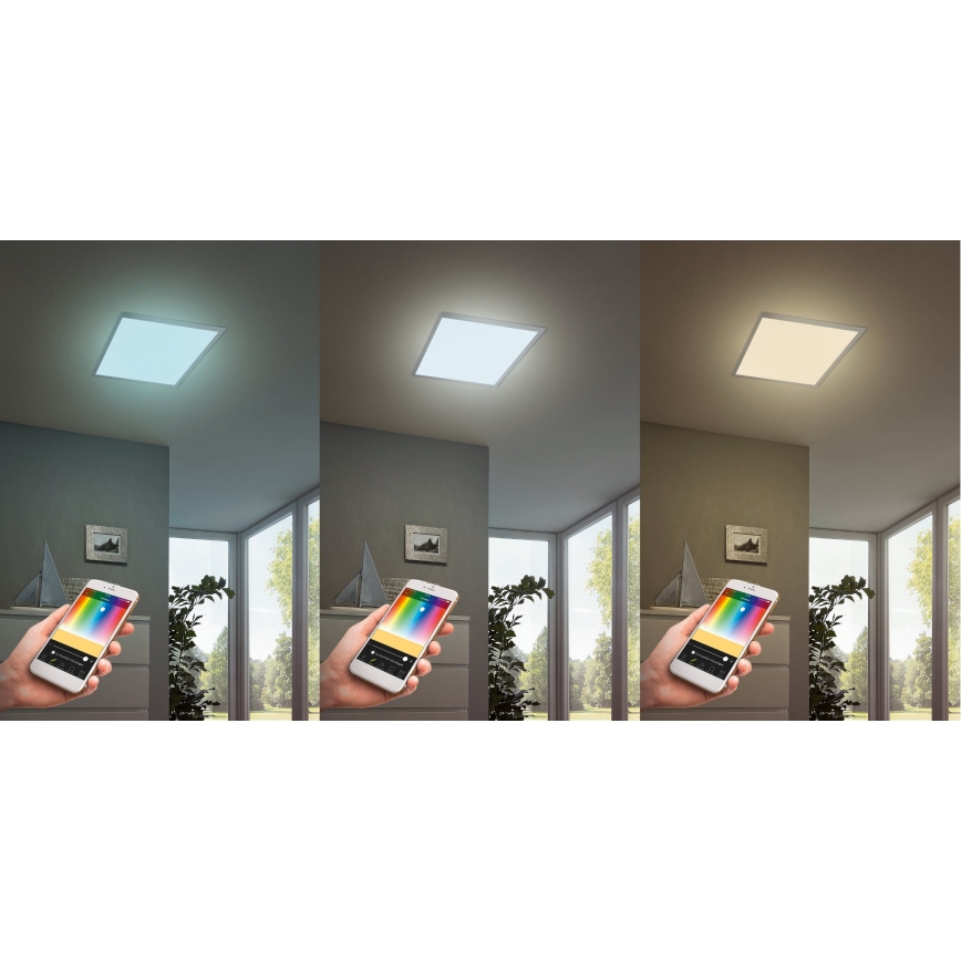 Eglo - Luminaire LED RVBW à intensité variable SALOBRENA-C LED/16W + télécommande
